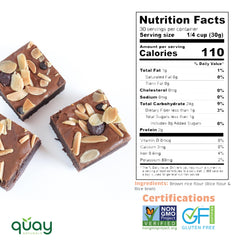 Quay Naturals harina en taza medidora para porciones precisas y recetas fáciles