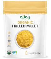 Quay Naturals paquete frontal mostrando mijo orgánico y beneficios