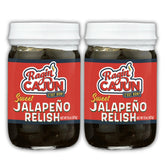 Ragin' Cajun frasco frontal del Sweet Jalapeno Relish mostrando etiqueta y color