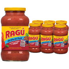 RAGÚ frasco frontal mostrando etiqueta y tamaño, práctico para despensa