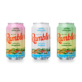 RAMBLER pack frontal con tres sabores que muestra variedad y conveniencia