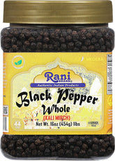 Rani pimienta negra frontal en frasco PET, conserva aroma