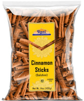 Rani Brand varas de canela en empaque frontal con aroma intenso