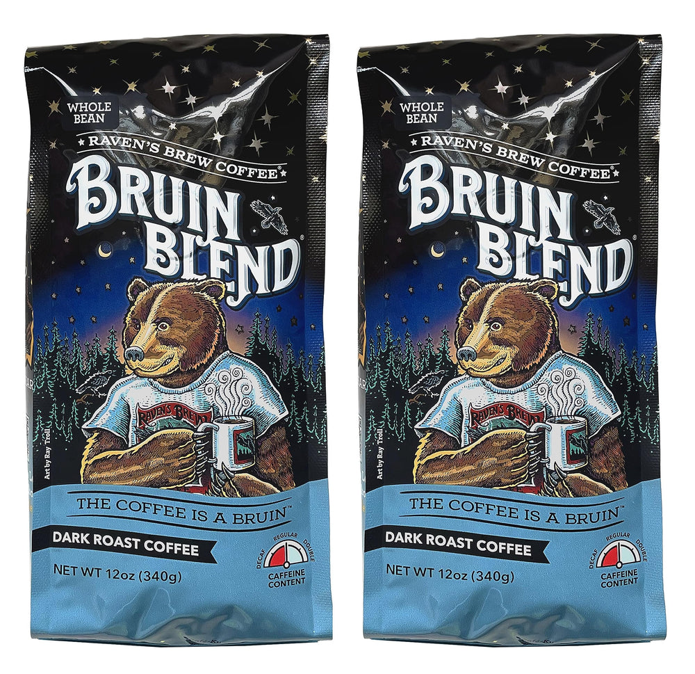 Raven's Brew frente del empaque mostrando sellado y marca, conserva frescura