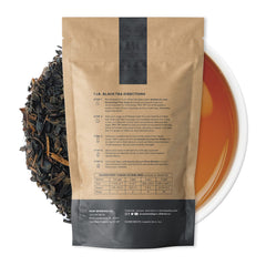 Raw Brewing Company detalle de hojas de té sueltas para nutrición óptima del SCOBY