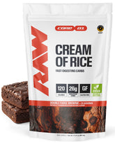 RAW frente del envase mostrando 800 g y beneficio de porciones claras