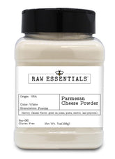 Raw Essentials frasco de 7 onzas mostrando etiqueta y diseño, facilita almacenamiento