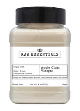 Raw Essentials frasco frontal del polvo de vinagre, práctico y compacto