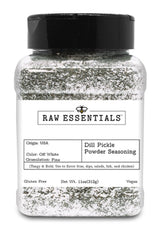 Raw Essentials frasco frontal muestra etiqueta y capacidad útil