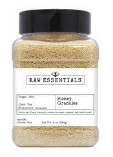 Raw Essentials frasco frontal mostrando etiqueta y tamaño práctico