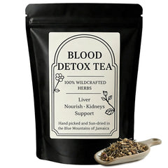 RCSCBC Blood Detox Tea Jamaica vista frontal del paquete muestra marca y peso