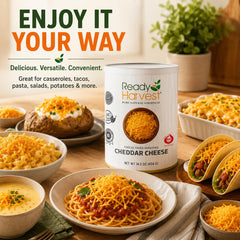 Ready Harvest queso espolvoreado en ensalada, realza platos al instante