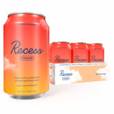 Recess lata frontal sabor blood orange mostrando diseño y facilidad de uso