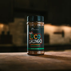recteq Ray's Loco Gringo detalle de etiqueta con ingredientes clave visibles