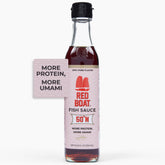Red Boat botella frontal mostrando etiqueta y apariencia premium