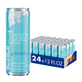 Red Bull lata frente mostrando diseño y sabor Iced Vanilla Berry refrescante