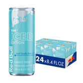 Red Bull lata frontal Iced Vanilla Berry mostrando diseño brillante y sabor