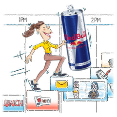 Red Bull caja de 12 latas ideal para almacenamiento y conveniencia