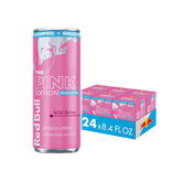 Red Bull lata Pink Edition frente, refresco sin azúcar lista para beber