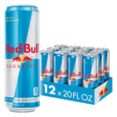 Red Bull Sugarfree lata frontal mostrando diseño y conveniencia