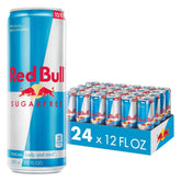 Red Bull lata Sugarfree vista frontal con diseño y refresco inmediato