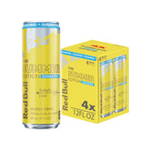 Red Bull lata frente mostrando diseño Summer Edition y atractivo cítrico