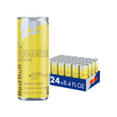 Red Bull lata frontal con diseño Summer Edition, atractivo visual y refrescante
