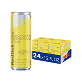 Red Bull lata Summer Edition frente mostrando diseño y beneficio refrescante