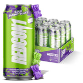 REDCON1 lata frente sour gummy blast mostrando diseño y sabor intenso
