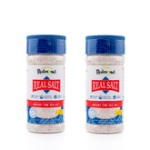 REDMOND envase frontal del shaker de sal marina fina mostrando marca y tamaño, práctico para cocina