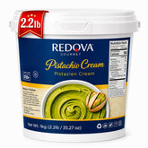REDOVA envase frontal mostrando crema de pistacho, color natural y atractivo
