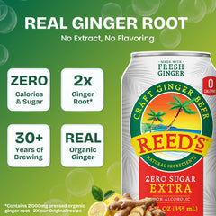 Reed's primer plano de textura burbujeante que realza frescura