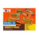 Reese's vista frontal de la caja surtida mostrando 18 unidades y conveniencia