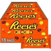 REESE'S Pieces bolsa frontal mostrando diseño y facilidad de reparto