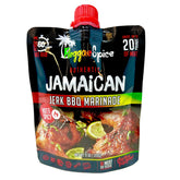 Reggae Spice pouch frontal mostrando etiqueta y color vibrante, mejora la presentación