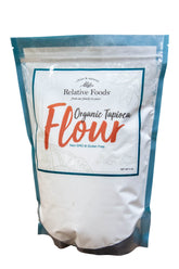 Relative Foods paquete frontal de harina de tapioca orgánica 3 lb, versátil en cocina