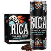 RICA Cold Brew lata frente mostrando diseño y fácil transporte