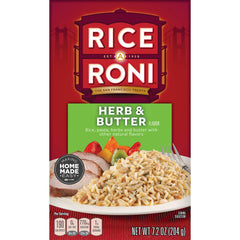 Rice-A-Roni paquete frontal mostrando la caja y conveniencia