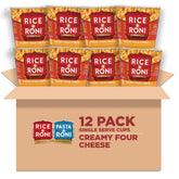 Rice-A-Roni vaso frontal mostrando etiqueta y porción conveniente