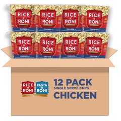 Rice-A-Roni vaso frontal con etiqueta visible y lista para preparar