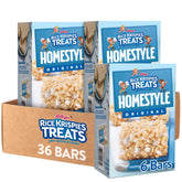 RICE KRISPIES TREATS frente del empaque mostrando cajas y portabilidad