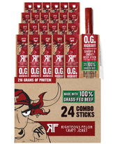 Righteous Felon paquete frontal mostrando 24 palitos, conveniencia y sabor