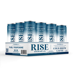 RISE Brewing Co. lata en mano, bebida lista para beber y aportar energía