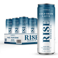 RISE Brewing Co. lata frontal mostrando diseño y conveniencia para llevar