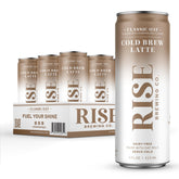 RISE lata frontal mostrando diseño y conveniencia para llevar