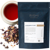 Rishi Tea paquete frontal mostrando mezcla orgánica y beneficio aromático