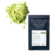 Rishi Tea empaque frontal mostrando matcha Barista y tamaño 3.52 oz, ideal para cafeterías