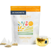 Rishi Tea empaque frontal mostrando 30 bolsitas y beneficios orgánicos