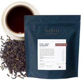 Rishi Tea envase frontal mostrando la marca y beneficio de calidad orgánica