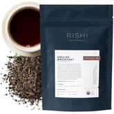 Rishi Tea frente del empaque mostrando diseño y tamaño, conveniencia diaria
